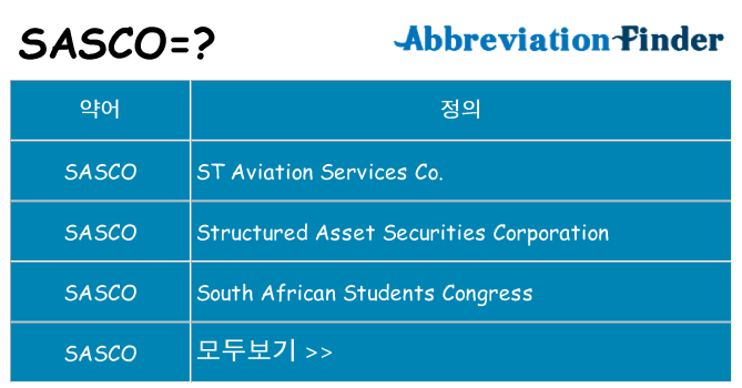 sasco 대 한 무엇을 서가