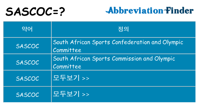 sascoc 대 한 무엇을 서가