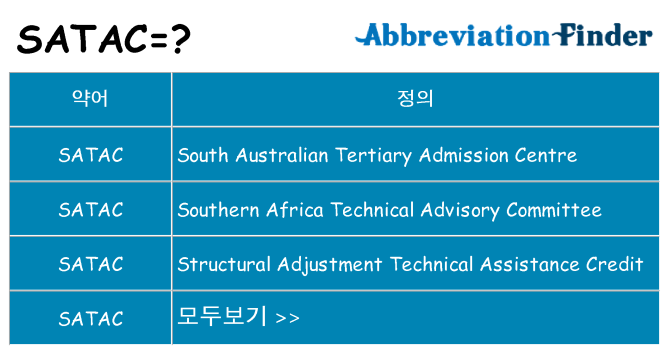 satac 대 한 무엇을 서가