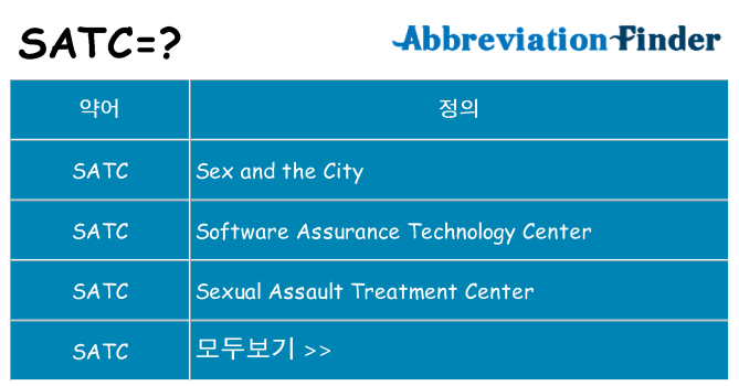 satc 대 한 무엇을 서가