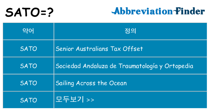 sato 대 한 무엇을 서가