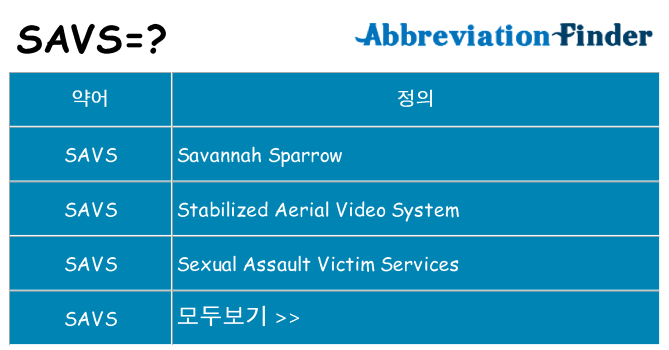savs 대 한 무엇을 서가