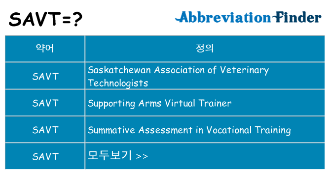 savt 대 한 무엇을 서가