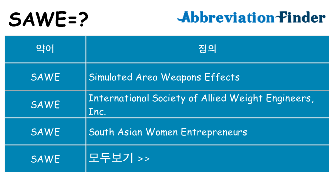 sawe 대 한 무엇을 서가