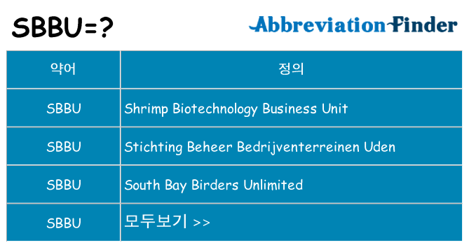 sbbu 대 한 무엇을 서가
