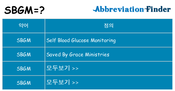 sbgm 대 한 무엇을 서가