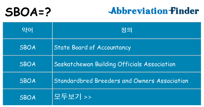 sboa 대 한 무엇을 서가