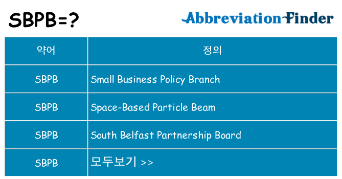 sbpb 대 한 무엇을 서가