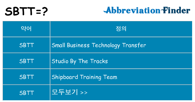 sbtt 대 한 무엇을 서가