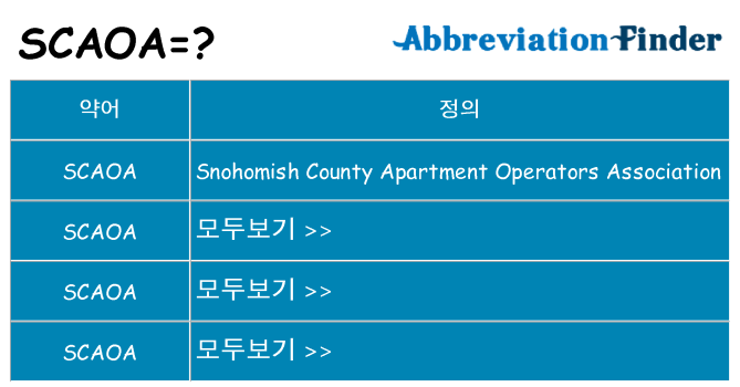 scaoa 대 한 무엇을 서가