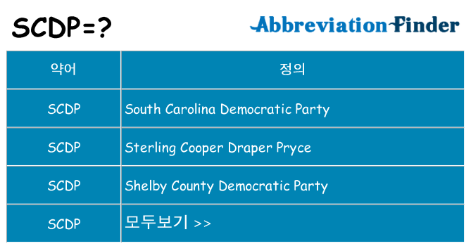 scdp 대 한 무엇을 서가