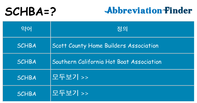 schba 대 한 무엇을 서가