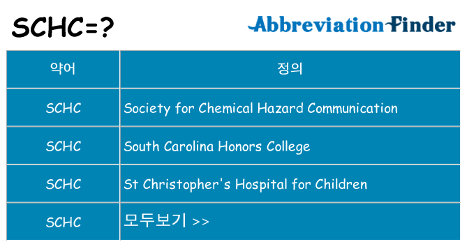 schc 대 한 무엇을 서가