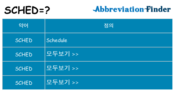 sched 대 한 무엇을 서가