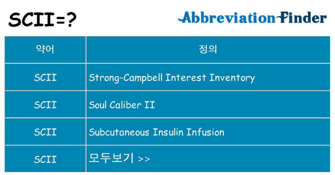 scii 대 한 무엇을 서가