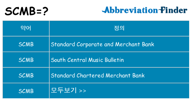 scmb 대 한 무엇을 서가