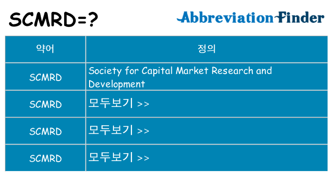scmrd 대 한 무엇을 서가