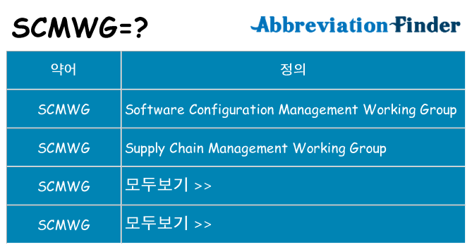 scmwg 대 한 무엇을 서가