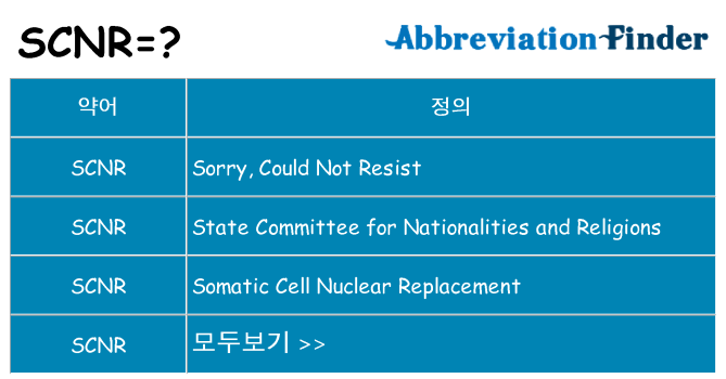 scnr 대 한 무엇을 서가