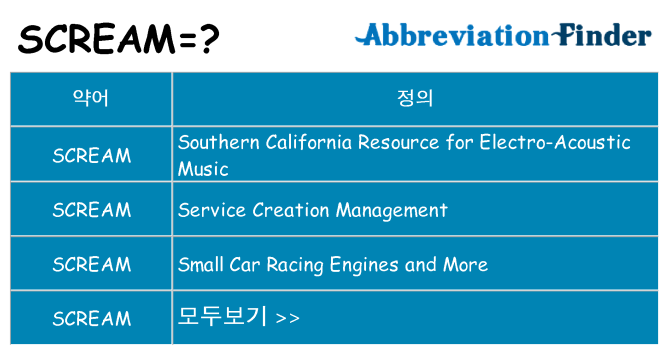 scream 대 한 무엇을 서가