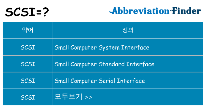 scsi 대 한 무엇을 서가
