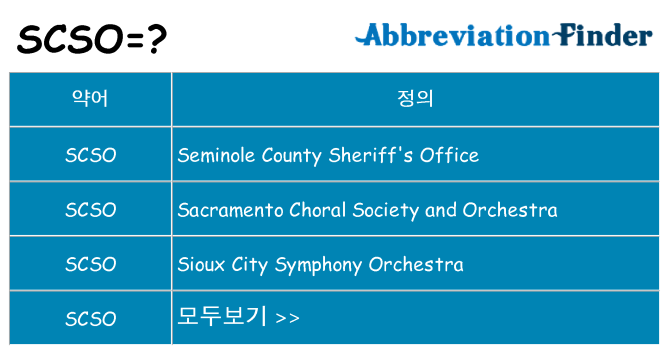scso 대 한 무엇을 서가
