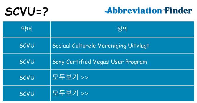 scvu 대 한 무엇을 서가