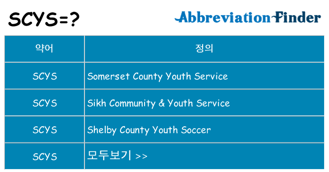 scys 대 한 무엇을 서가