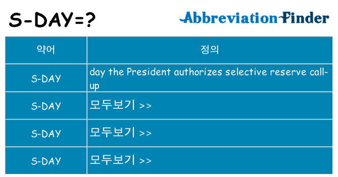 s-day 대 한 무엇을 서가