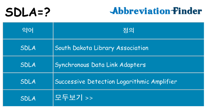 sdla 대 한 무엇을 서가