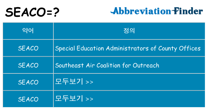 seaco 대 한 무엇을 서가