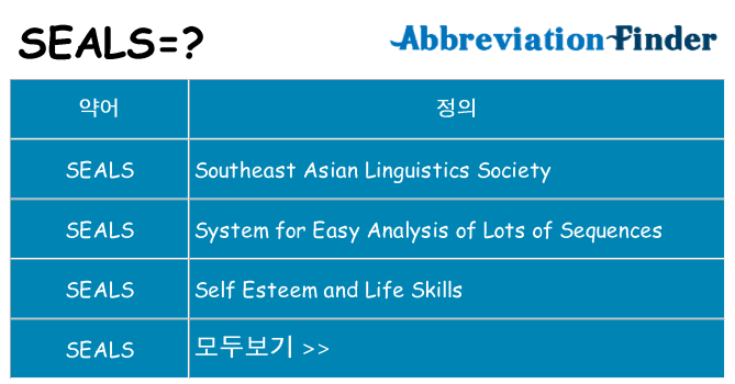 seals 대 한 무엇을 서가