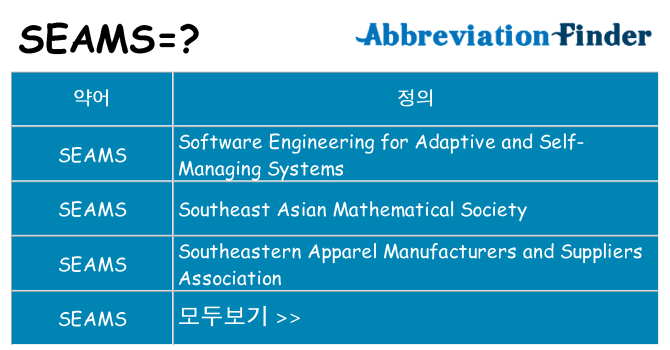 seams 대 한 무엇을 서가