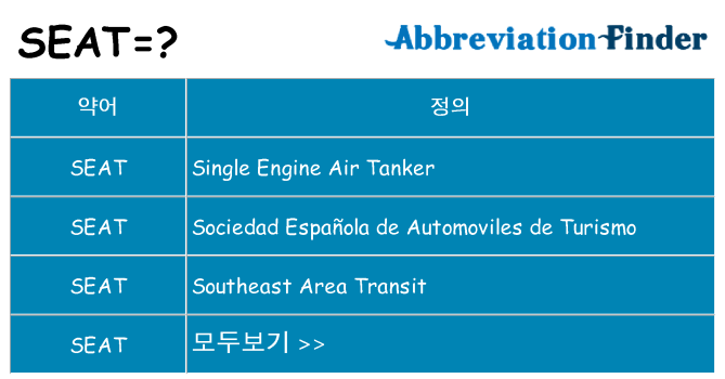 seat 대 한 무엇을 서가