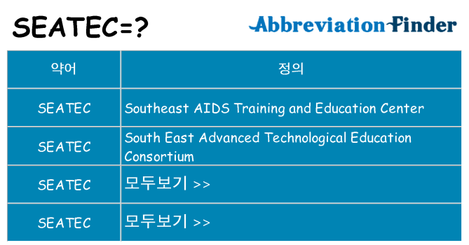 seatec 대 한 무엇을 서가