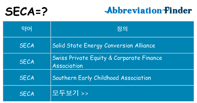 seca 대 한 무엇을 서가
