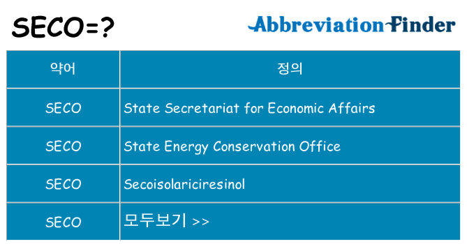 seco 대 한 무엇을 서가