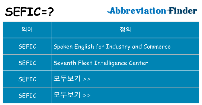 sefic 대 한 무엇을 서가