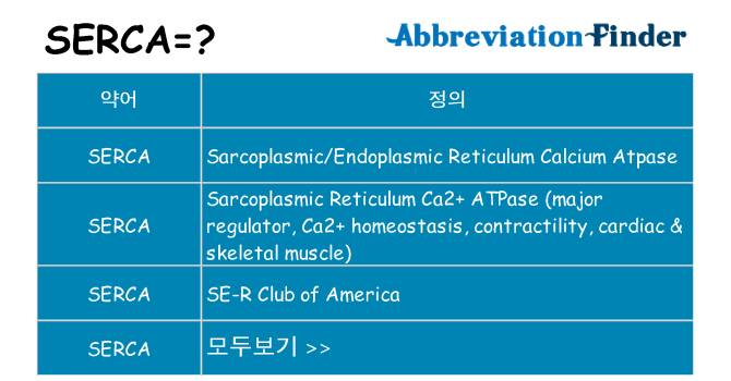 serca 대 한 무엇을 서가
