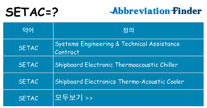 setac 대 한 무엇을 서가