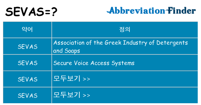 sevas 대 한 무엇을 서가