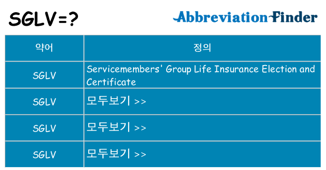 sglv 대 한 무엇을 서가