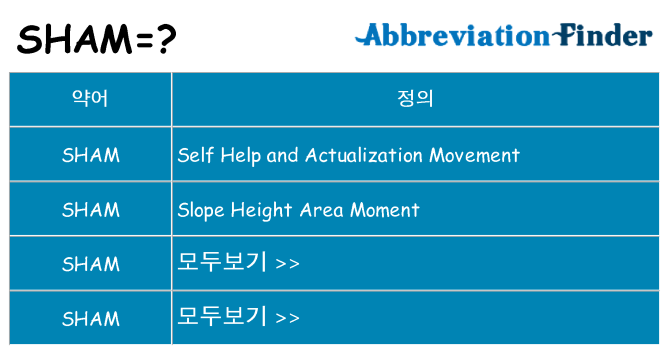 sham 대 한 무엇을 서가