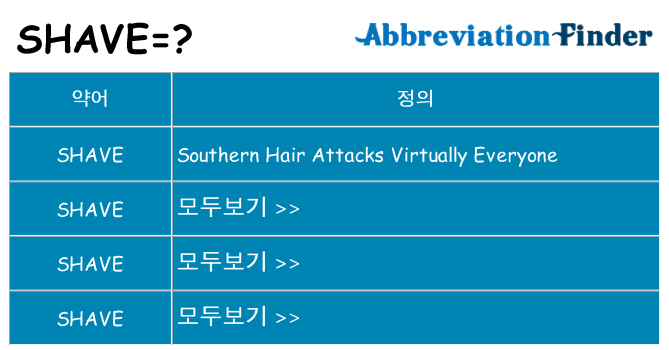 shave 대 한 무엇을 서가