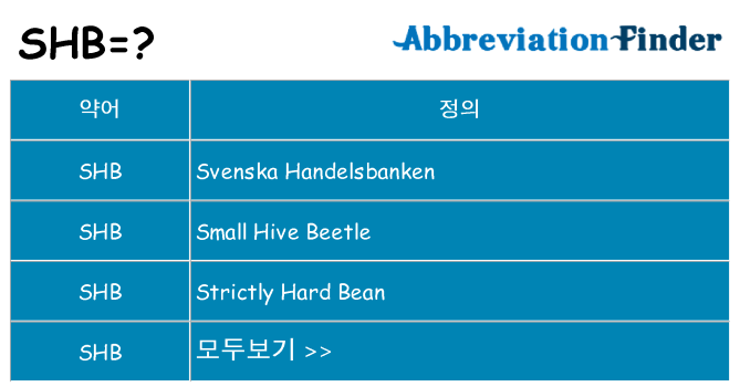 shb 대 한 무엇을 서가