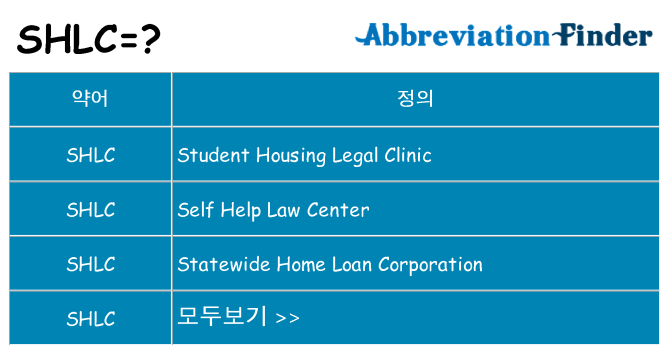 shlc 대 한 무엇을 서가