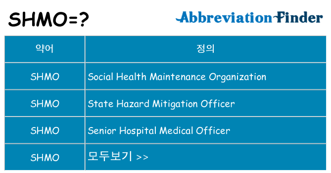 shmo 대 한 무엇을 서가