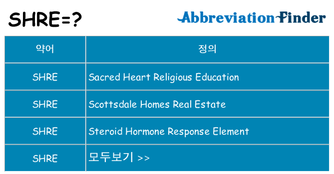 shre 대 한 무엇을 서가