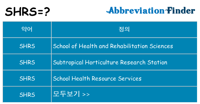 shrs 대 한 무엇을 서가