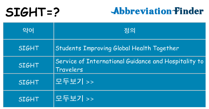 sight 대 한 무엇을 서가